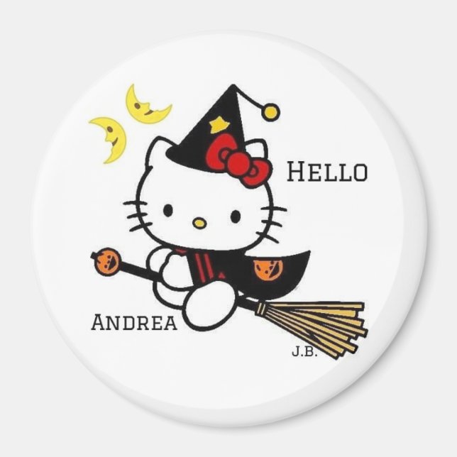 3-tums runda namn-magnet magnet (Framsidan)