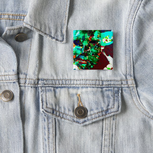 3-tums stift med en unik bild av min egen abstrakt knapp (In Situ)