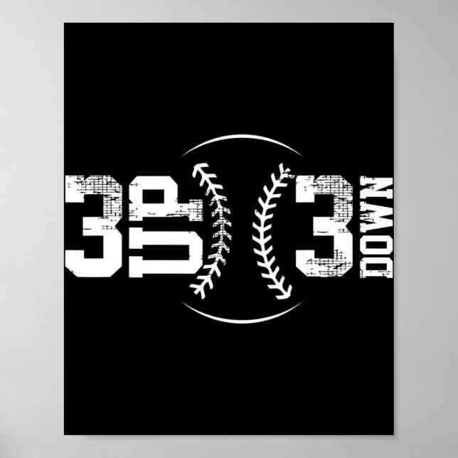 3 UP 3 Down Baseball Poster (Framsidan)