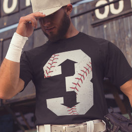3 Upp 3 baseball-ingång med tre upp- och nedmonter T Shirt