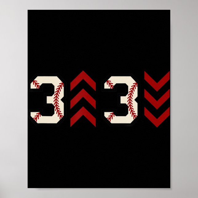 3 upp 3 ned 3 upp till 3 nedtill 3 nedtill basebol poster (Framsidan)
