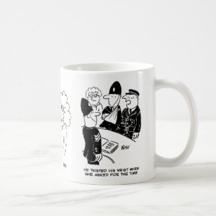 3 usla polisiära Tecknader på Subjekt Kaffemugg