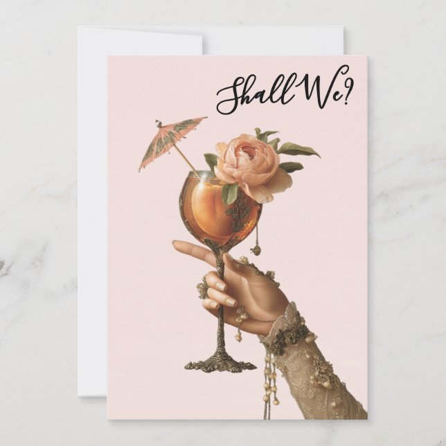 *~* 3 utsmyckade A101 Cocktail FOTO  SÖNDAGSFlicka Inbjudningar (Framsida)