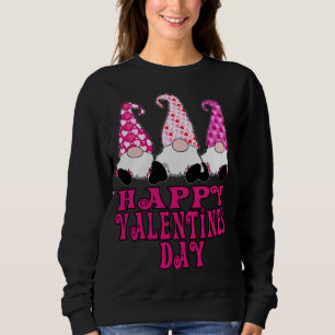 3 Valentine Gnomes Cute Hearts Lycklig Valentines T Shirt