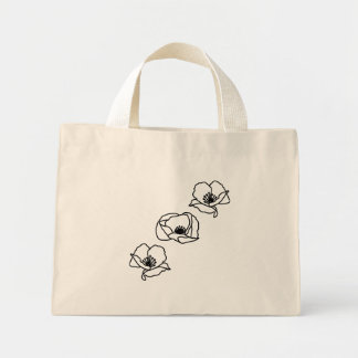 3 Vallmo Boho Chic Minimalistisk Matkasse Mini Tygkasse