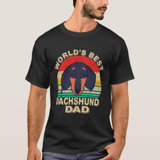 3 Världens Dachshund Pappa Vintage T Shirt