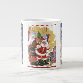 3 Vintagar Santas från Twa Natten före jul Jumbo Mugg
