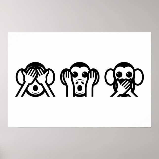 3 Visa Apor Emoji Poster (Framsidan)
