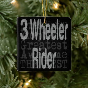 3 Wheeler Rider Extraordinaire Julgransprydnad Keramik