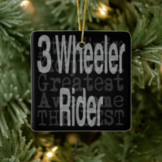 3 Wheeler Rider Extraordinaire Julgransprydnad Keramik