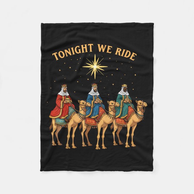 3 Wise Men Tonight We Ride Christmas  Fleecefilt (Framsidan)