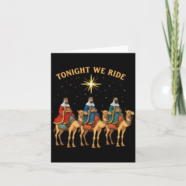 3 Wise Men Tonight We Ride Christmas  Kort (Framsida)