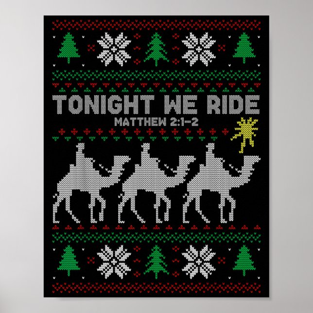 3 Wise Men Tonight We Ride Christmas  Poster (Framsidan)