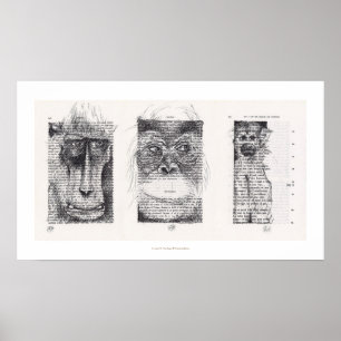 3 Wise Monkey Chinese New Year Zodiac Poster