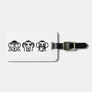3 Wise Monkey Emoji Bagagebricka