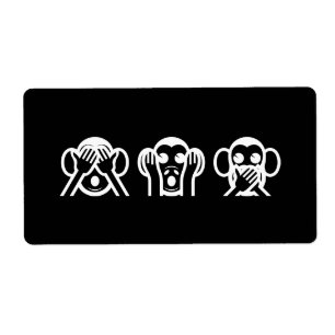 3 Wise Monkey Emoji Fraktsedel