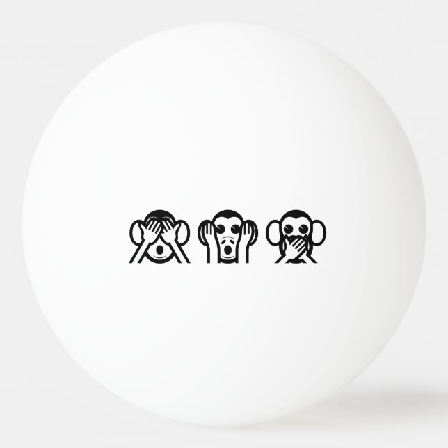 3 Wise Monkey Emoji Pingisboll (Framsidan)