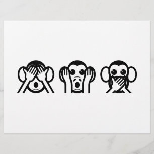 3 Wise Monkey Emoji Reklamblad