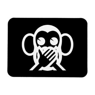 3 Wise Monkey Iwazaru 言 わ ざ る tala NO Evil Emoji Magnet