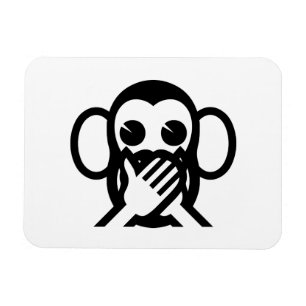 3 Wise Monkey Iwazaru 言 わ ざ る tala NO Evil Emoji Magnet