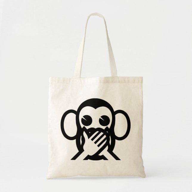 3 Wise Monkey Iwazaru 言 わ ざ る tala NO Evil Emoji Tygkasse (Framsidan)