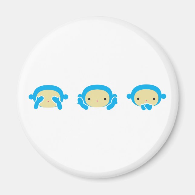 3 Wise Monkey Magnet (Framsidan)