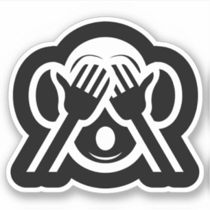 3 Wise Monkey Mizaru 見 ざ る Se NO Evil Emoji Klistermärken