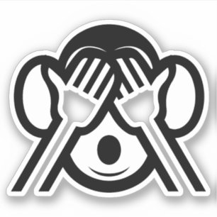 3 Wise Monkey Mizaru 見 ざ る Se NO Evil Emoji Klistermärken