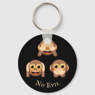 3 Wise Monkey: se inget ont, hör inget ont, tala.. Nyckelring