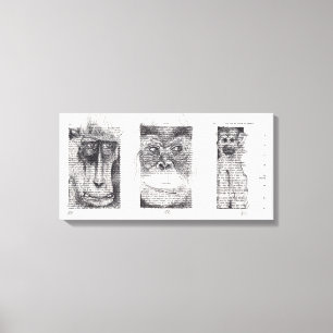 3 Wise Monkey Year 2016 Canvas