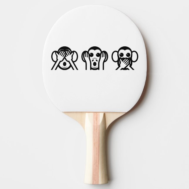 3 Wise Monkeys Emoji Pingisracket (Framsidan)
