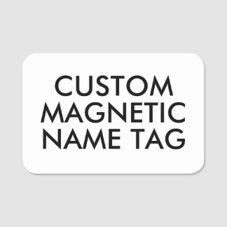 3"x2" AVRUNDA KANTER Anpassad Magnetisk Namnskylt Namnbricka
