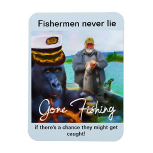 3"x4" Funny Fiskares kylskåp, magnet