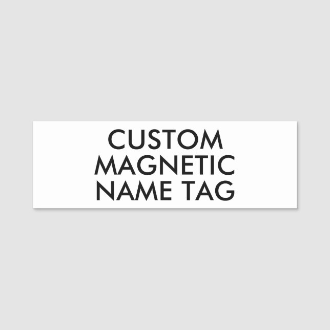 3" x 1" Anpassad Magnetisk Namnskylt Tom Mall Namnbricka (Framsida)