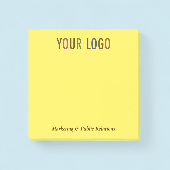 3 x 3 Anpassningsbar Post it®-anteckningar med för Post-it Block (MISOOK Yellow Post it Notes with Logo)