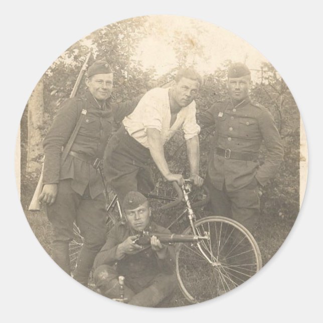 3 x 3 runt klistermärke (Framsida)