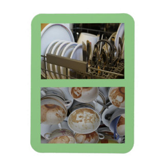 3 x 4-tums ren/smutsig tork utan textdesigna magnet