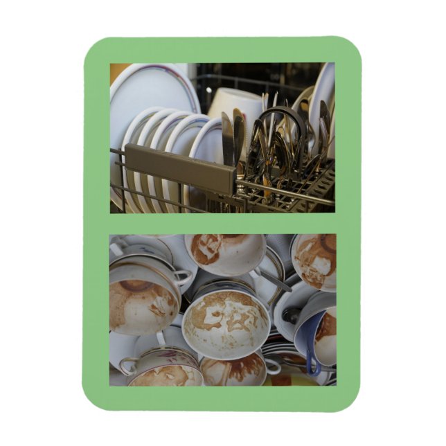 3 x 4-tums ren/smutsig tork utan textdesigna magnet (Vertikal)