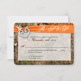 3 x 5 R.S.V.P. Svarskort Hjort par dockkamera med  OSA Kort