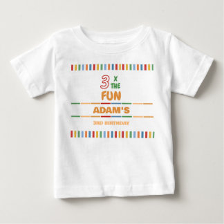 3 X Den roliga färgglada födelsedagen T Shirt