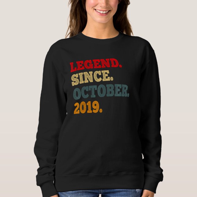 3 Years Old  Legend Since October 2019 3rd Birthda T Shirt (Framsida)