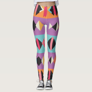 3b Färglöst rand och trianglar Leggings