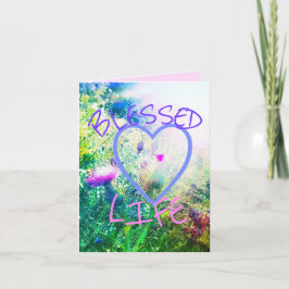 3BLESSED LITET HÄLSNINGKORT för LIV VERDE Kort