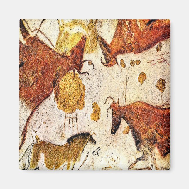 3c Ancient Lascaux Bulls Magnet (Framsidan)