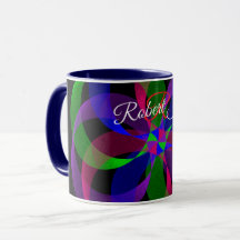 3D 2D Geometric Hybrid Coffee Mug