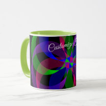 3D 2D Geometric Hybrid Coffee Mug