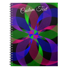 3D 2D Geometric Hybrid Spiral Notebook Anteckningsbok