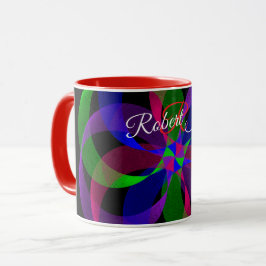 3D 2D Geometrisk Hybrid Kaffe Mugg