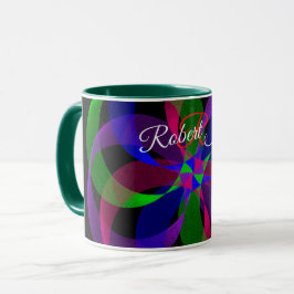 3D 2D Geometrisk Hybrid Kaffe Mugg