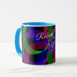 3D 2D Geometrisk Hybrid Kaffe Mugg
